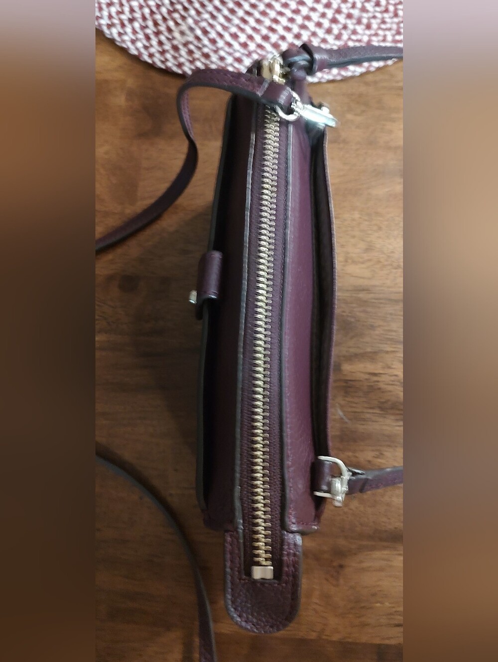 kate spade Pebbled Leather Crossbody in Burgundy - Picture 15 of 16